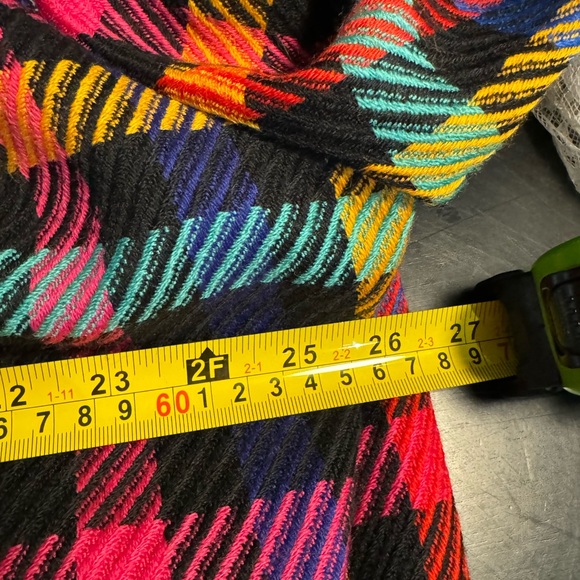 VTG 100% Wool Bright Plaid Button-Up Blazer Jacket Colorful Plus Size 80’s 90’s - Picture 9 of 13